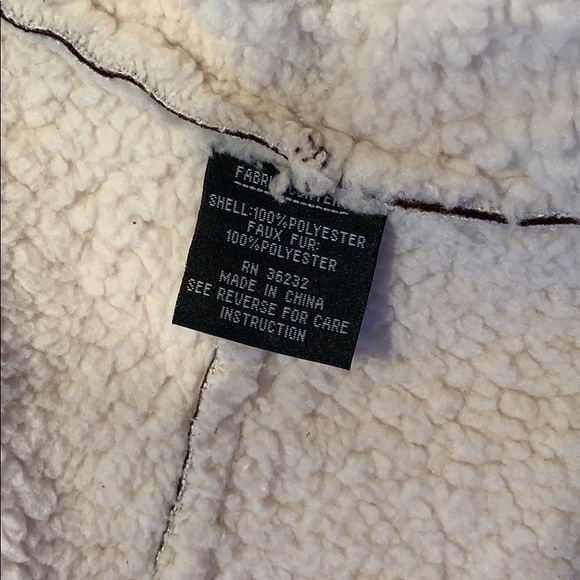 Giacca Faux Suede/Shearling Jacket. Sz. XL - Picture 6 of 8